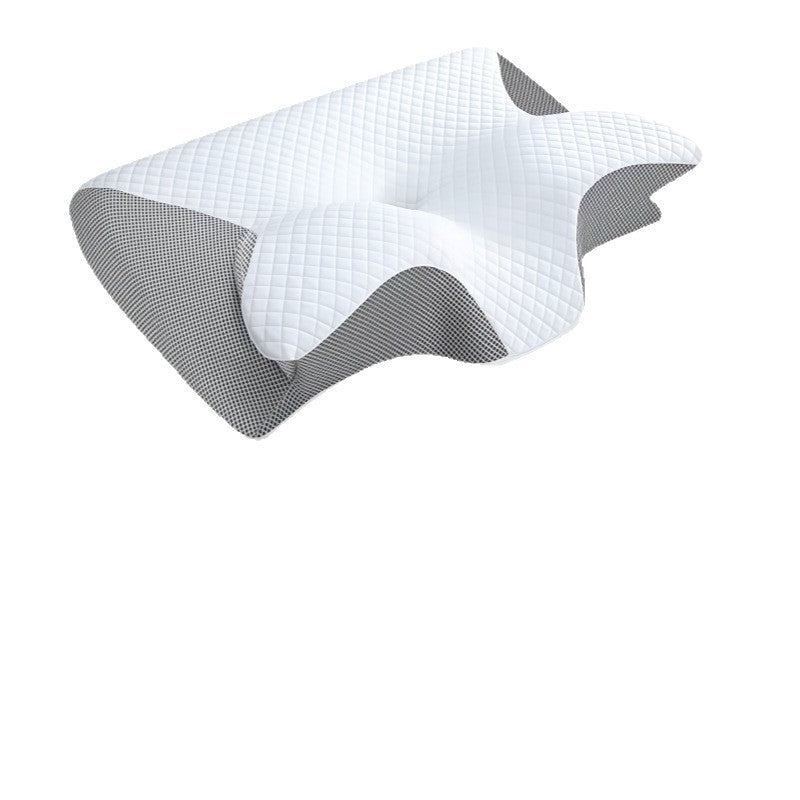 Travesseiro Cervical Ortopédico para proteção da coluna cervical, zero pressão, espuma de memória de retorno lento em formato de chifre/borboleta.