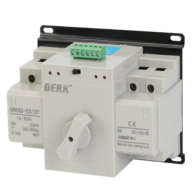 Factory Direct Dual Power Automatic Transfer Switch Household 2P63A230V Photovoltaic Mains Switch 4P63A