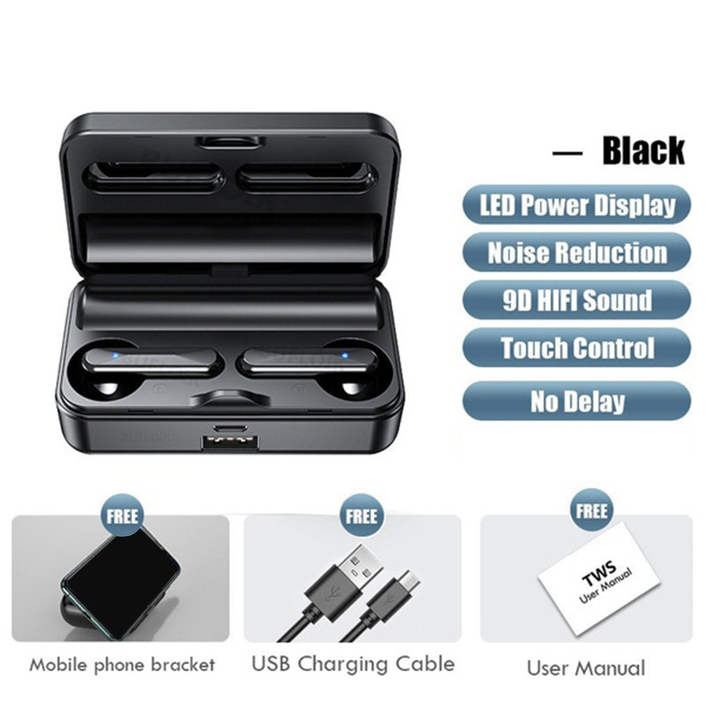 2023 New S20 Tws Private Model New Wireless Bluetooth 5.0 Digital Display Mirror Binaural Sports Bluetooth Headset