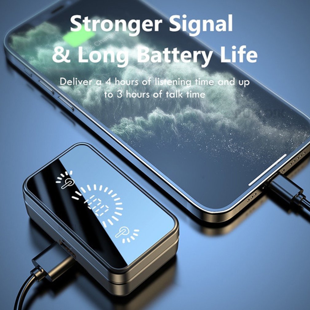 2023 New S20 Tws Private Model New Wireless Bluetooth 5.0 Digital Display Mirror Binaural Sports Bluetooth Headset