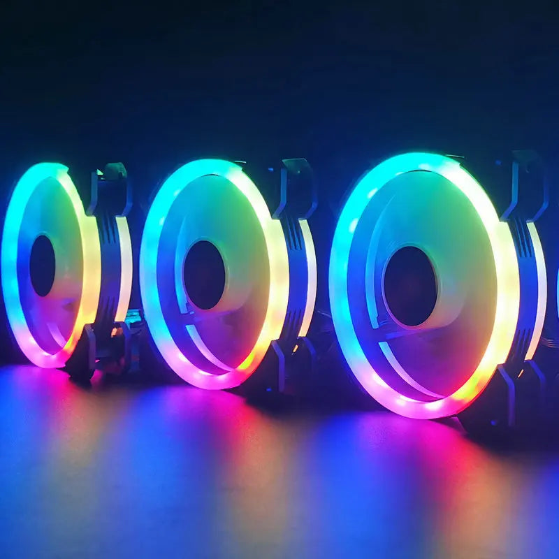 RGB Series Case Fan, Wireless RGB LED 120mm Fan,Quiet Edition High Airflow Adjustable Color LED Case Fan For PC Cases,RGB123-3