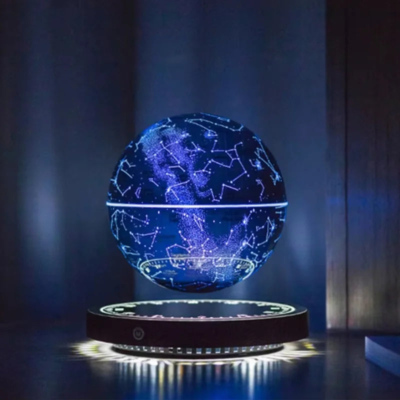 Globo Terrestre Flutuante com LED, Rotativo, Luz de Mesa com Signos do Zodíaco, Presente Criativo de Natal