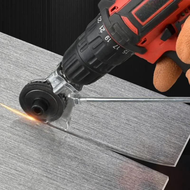 Tesoura Adaptadora para Furadeira Elétrica – Corte Chapas de Aço Inoxidável, Alumínio e Ferro Sem Esforço com Este Acessório de Corte