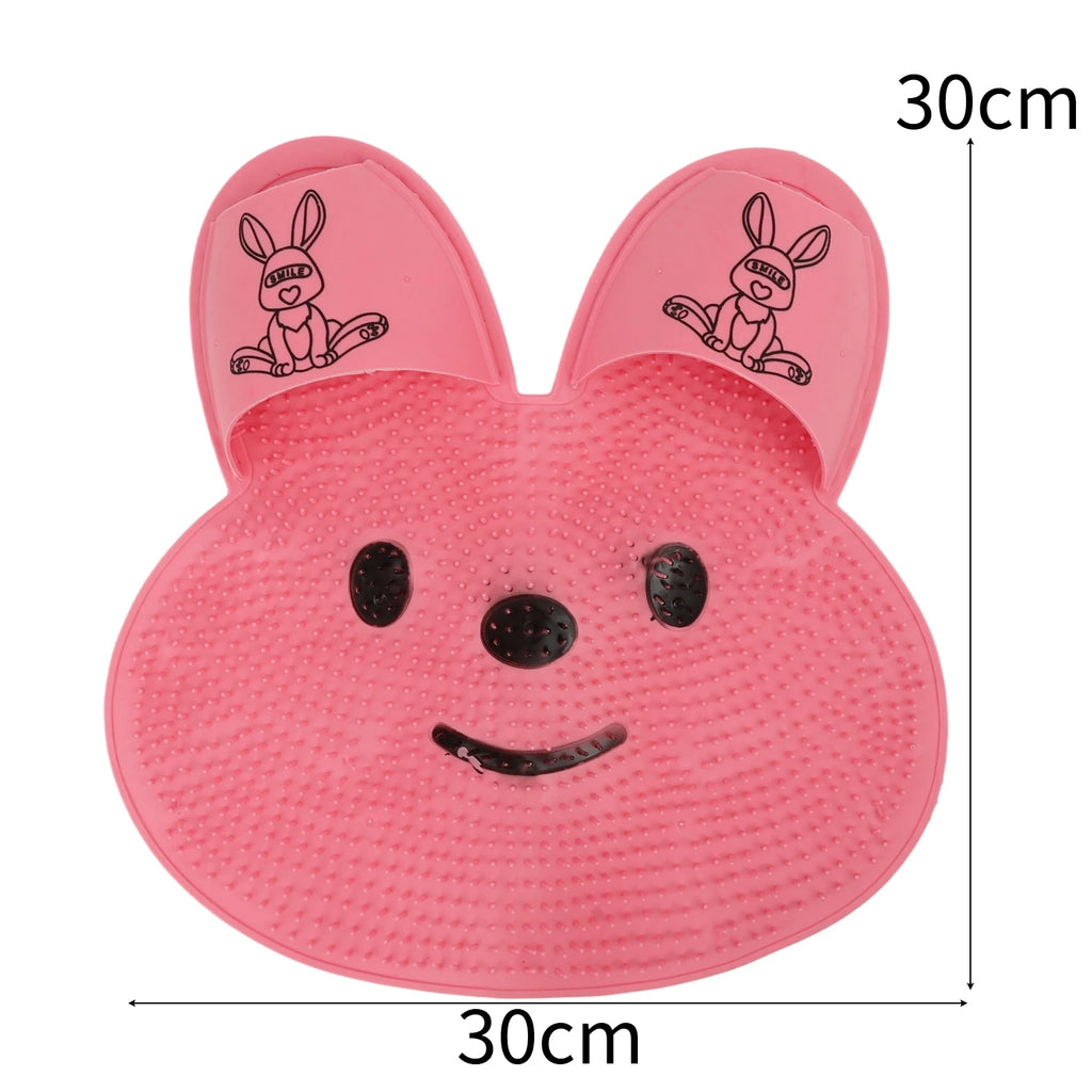 Tapete de Banho Antiderrapante para Esfregar os Pés, Escova de Silicone para Costas com Ventosa, Escova Esfoliante Portátil para Massagem nos Pés, Almofada para Banho em Casa.