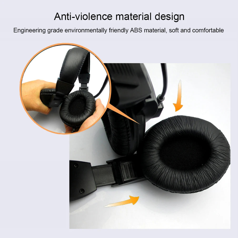 Fones de ouvido ideal para estudos, trabalho e diversão, com microfone adaptados para redução ruído, almofadas ajustáveis para encaixe e conforto.