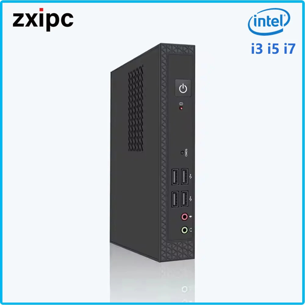 Mine PC ZXIPC Computador Intel Core i7 i5 i3 Processador ITX Windows 10 Pro Thin Client Industry COM SSD Bluetooth WIFI Gaming PC