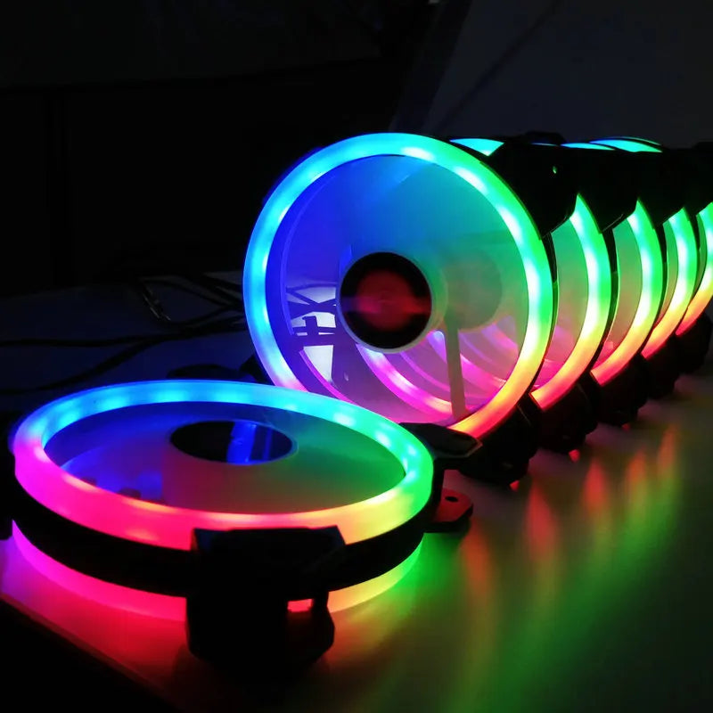 RGB Series Case Fan, Wireless RGB LED 120mm Fan,Quiet Edition High Airflow Adjustable Color LED Case Fan For PC Cases,RGB123-3