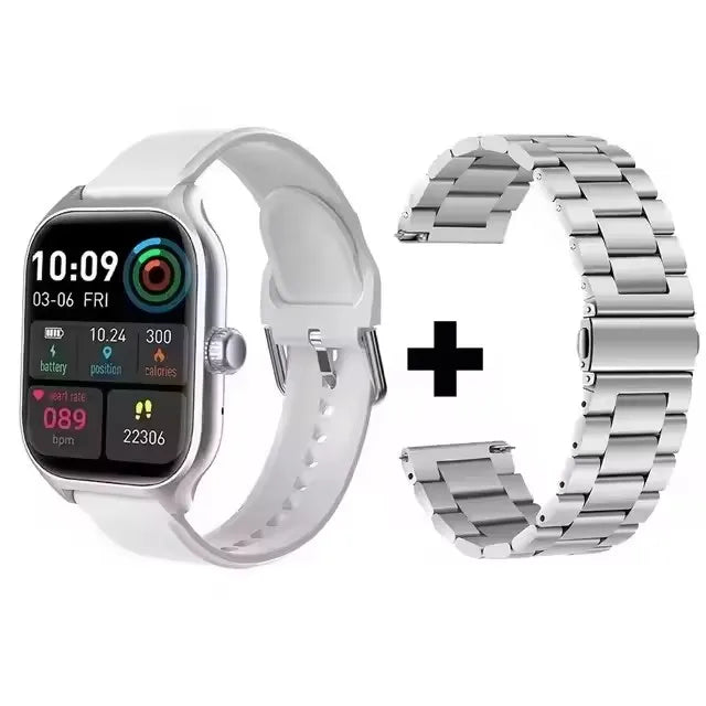 Relógio Inteligente para Android e iOS – Tela HD de 1,83”, Chamadas por Bluetooth, Alerta de Mensagens, Controle de Música, Modo Esporte – Smartwatch Masculino e Feminino – Presente Ideal