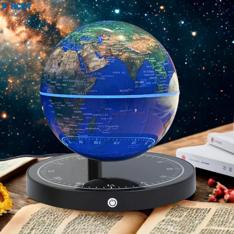 Globo Flutuante — Globo de Levitação Magnética com Luz LED, Mapa-Múndi Decorativo para Casa ou Escritório, Presente Tecnológico Criativo para Crianças e Professores