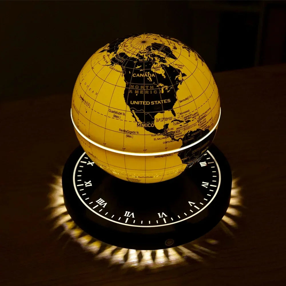 Globo de Levitação Magnética, Luz Noturna LED 3D Luminescente com Rotação Automática, Decoração de Mesa para Escritório, Presente Criativo