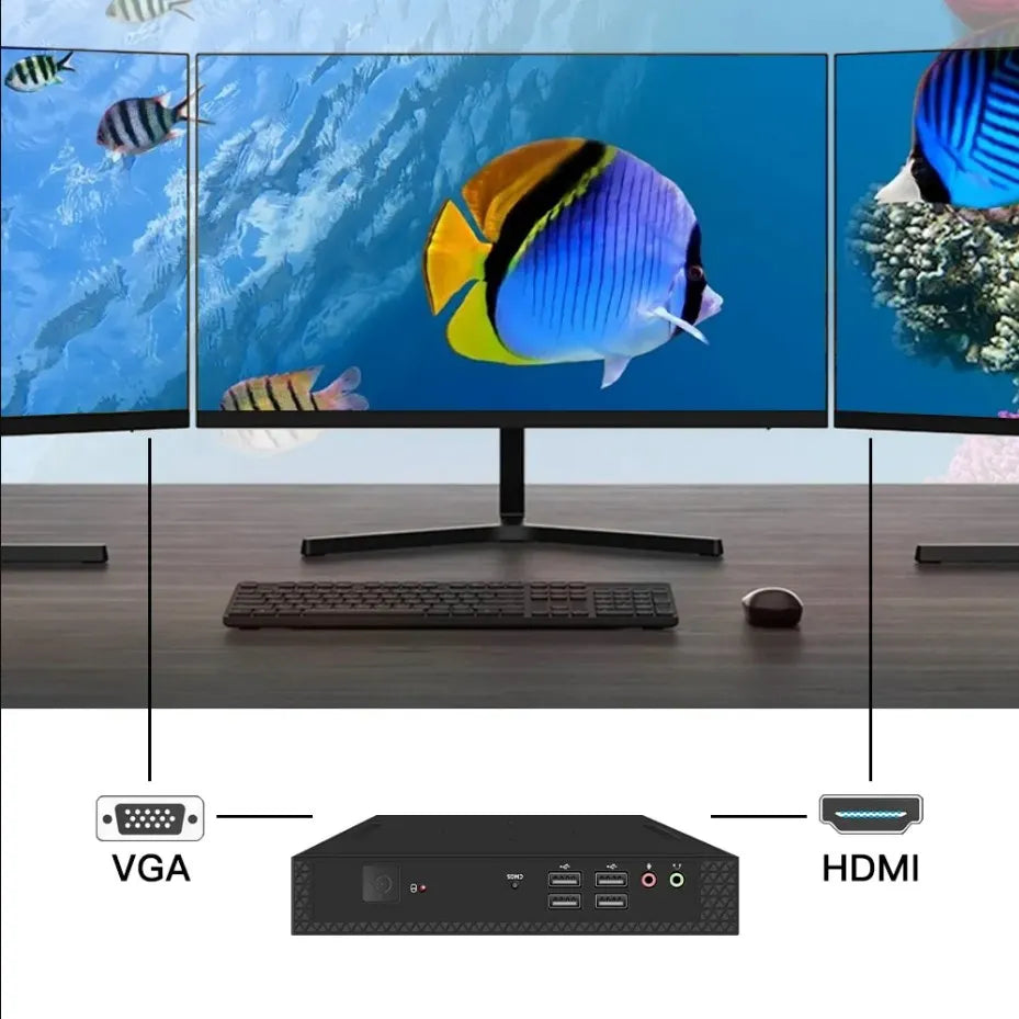 MIne PC TexHoo Wholesale Intel Core I3 i5 i7 HM65 Linux Win7 Win10 WIFI Blue-tooth Mini Personal Office Business Mini Pc with FAN