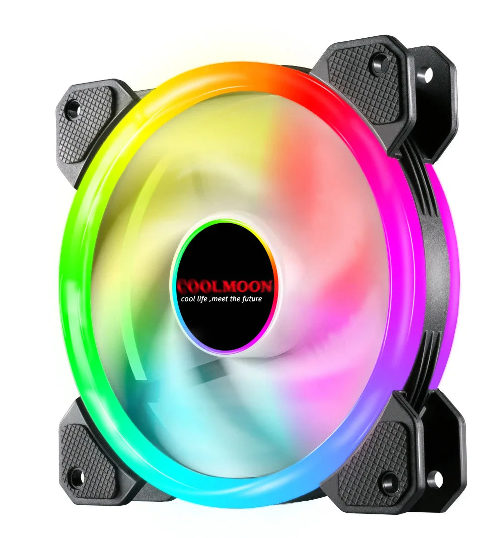 RGB Series Case Fan, Wireless RGB LED 120mm Fan,Quiet Edition High Airflow Adjustable Color LED Case Fan For PC Cases,RGB123-3