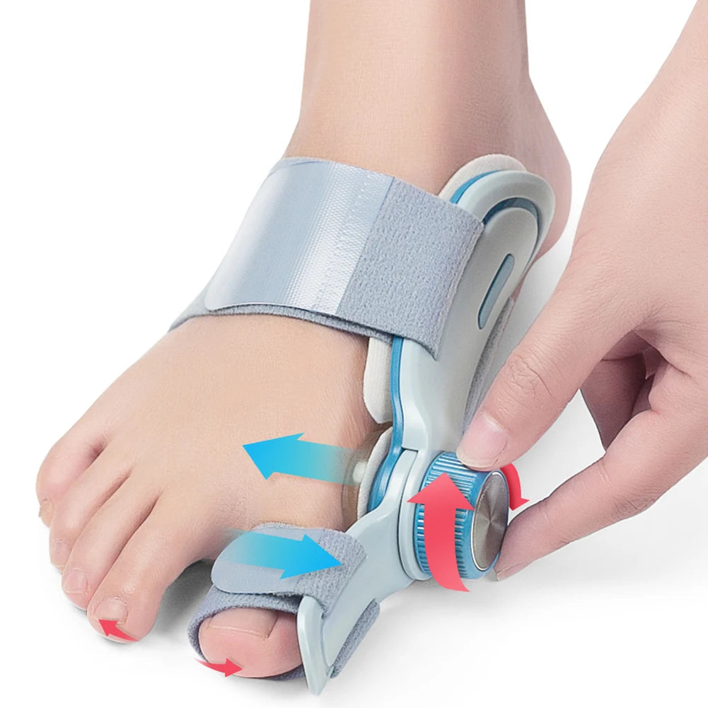 Endireitador de Joanete com 3 Placas de Fixação de Ângulos Diferentes Tala Ortopédica para Joanete.