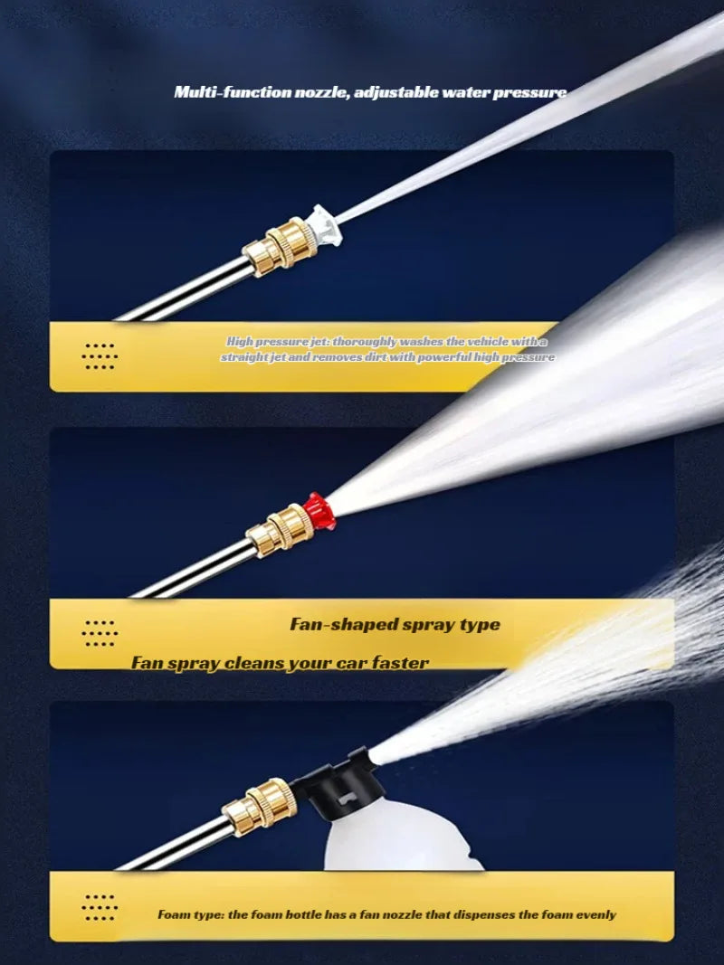 Lavadora de Alta Pressão Sem Fio para Uso Geral – Ferramenta Portátil com Bateria Recarregável de Lítio, Ideal para Carros, Motos e Jardim.