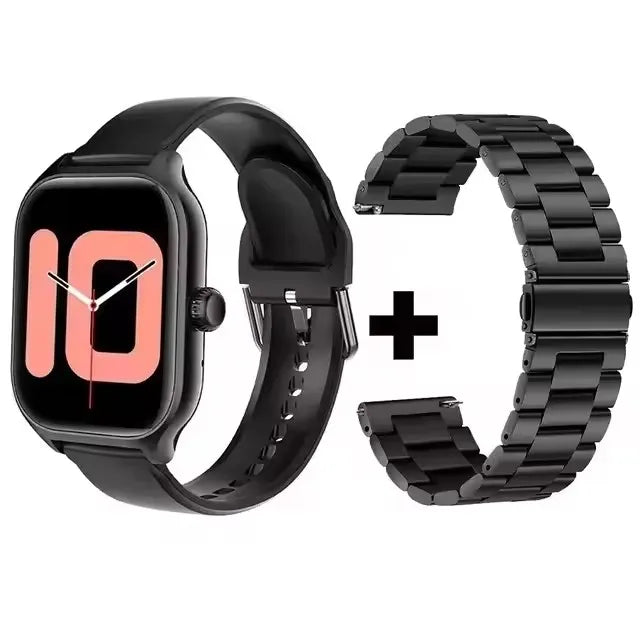 Relógio Inteligente para Android e iOS – Tela HD de 1,83”, Chamadas por Bluetooth, Alerta de Mensagens, Controle de Música, Modo Esporte – Smartwatch Masculino e Feminino – Presente Ideal