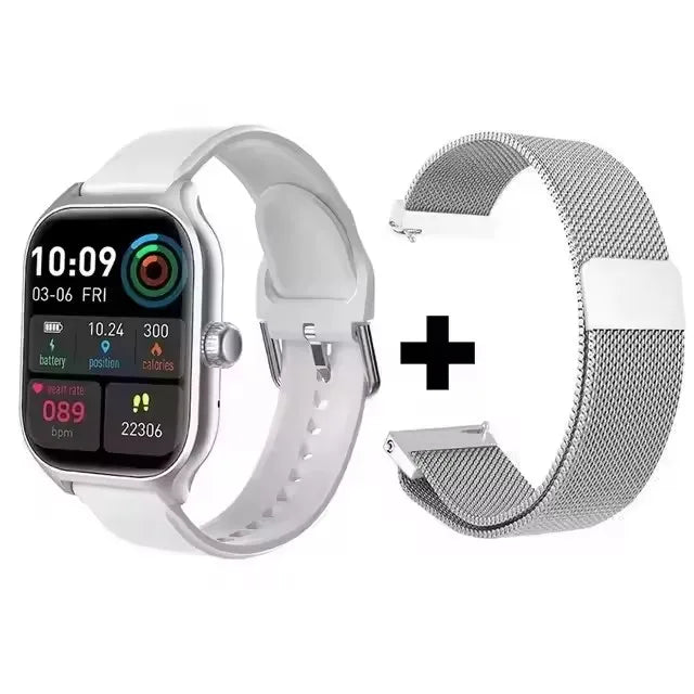 Relógio Inteligente para Android e iOS – Tela HD de 1,83”, Chamadas por Bluetooth, Alerta de Mensagens, Controle de Música, Modo Esporte – Smartwatch Masculino e Feminino – Presente Ideal