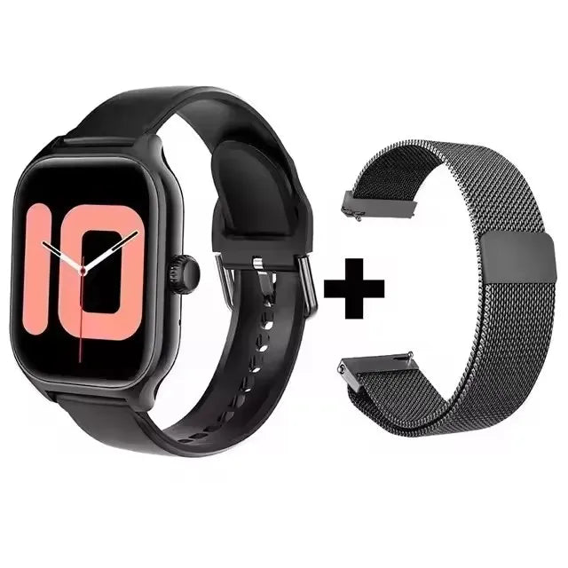 Relógio Inteligente para Android e iOS – Tela HD de 1,83”, Chamadas por Bluetooth, Alerta de Mensagens, Controle de Música, Modo Esporte – Smartwatch Masculino e Feminino – Presente Ideal