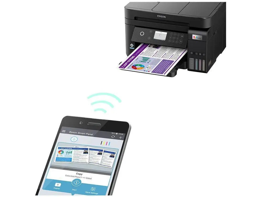 Epson Ecotank L6270 Multifunctional Printer Color Ink Tank USB Wi-Fi ADF - Bivolt