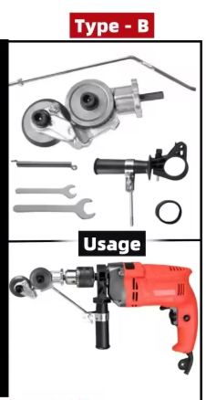 Tesoura Adaptadora para Furadeira Elétrica – Corte Chapas de Aço Inoxidável, Alumínio e Ferro Sem Esforço com Este Acessório de Corte