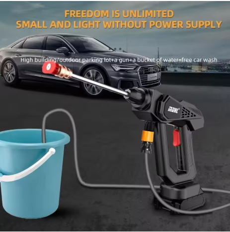 Lavadora de Alta Pressão Sem Fio para Uso Geral – Ferramenta Portátil com Bateria Recarregável de Lítio, Ideal para Carros, Motos e Jardim.