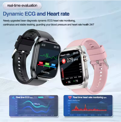 Relógio inteligente para homens, nova tendência 2026, com monitor de exame físico, ácido úrico, gordura corporal, monitoramento de cinco órgãos, chamada bluetooth pulseira inteligente.